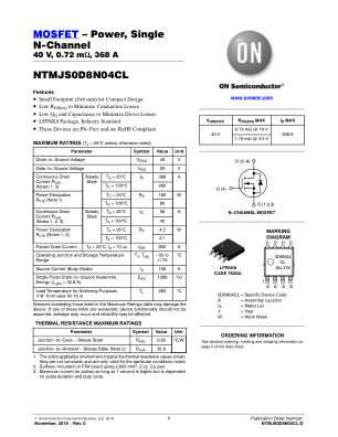 NTMJS0D8N04CL datasheet cover page