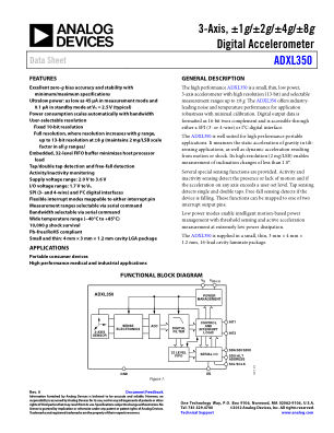 ADXL350 数据手册首页