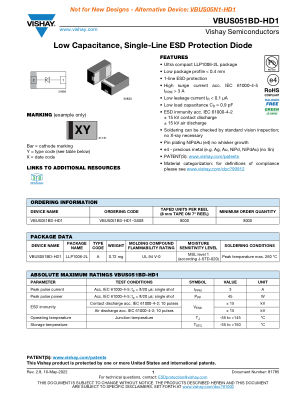 VBUS051BDHD1 datasheet cover page