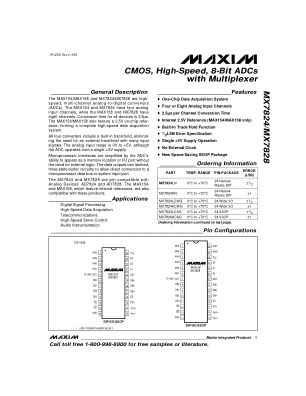 MX7824-MX7828 数据手册首页