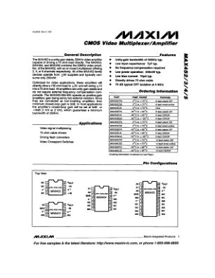 MAX452-MAX455 datasheet cover page