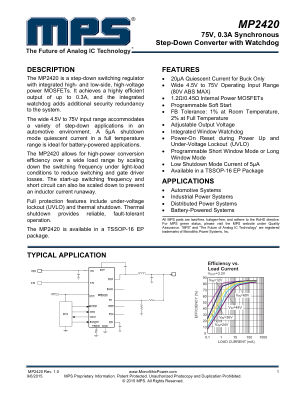 MP2420 datasheet cover page