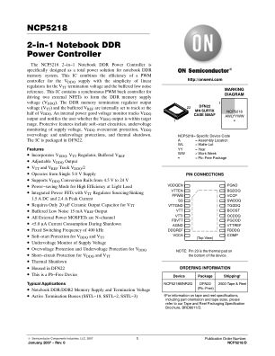 NCP5218 datasheet cover page