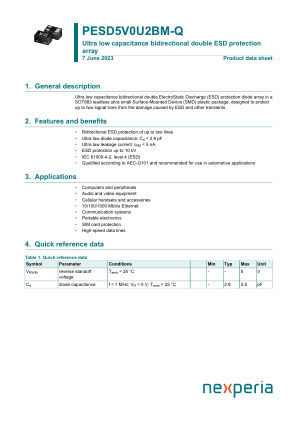 PESD5V0U2BM-QYL datasheet cover page