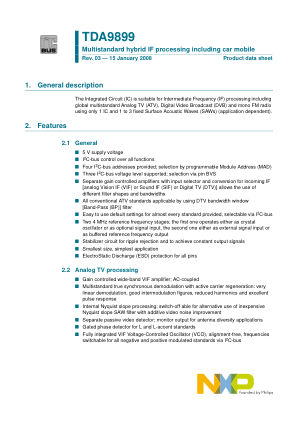 TDA9899 datasheet cover page