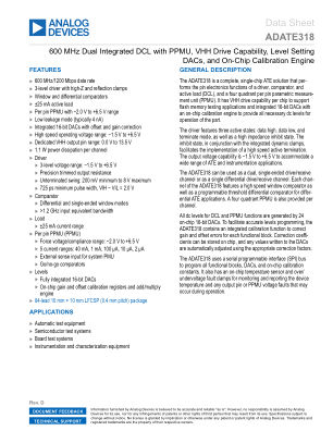 ADATE318 datasheet cover page