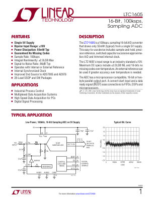 1605FD datasheet cover page
