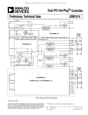 ADM1014 数据手册首页