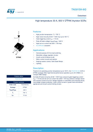 TN3015H-6G 数据手册首页