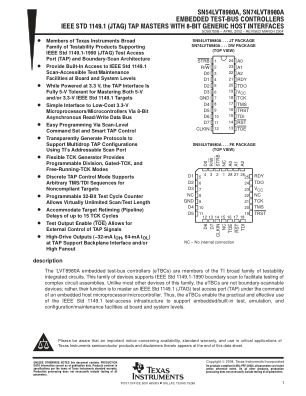 SN74LVT8980A datasheet cover page