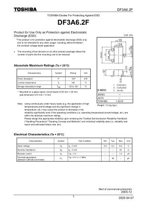 DF3A6.2F datasheet cover page