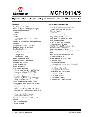 MCP19114-E 数据手册首页