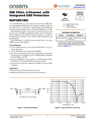 NUF4001MU 数据手册首页