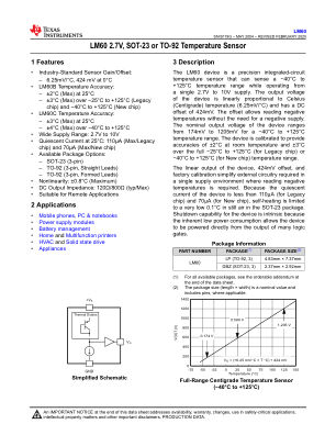 LM60 datasheet cover page