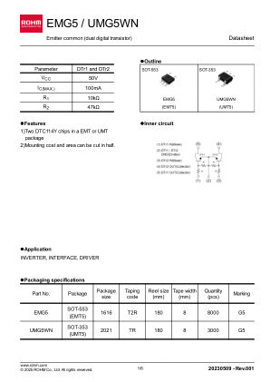 UMG5WN 数据手册首页