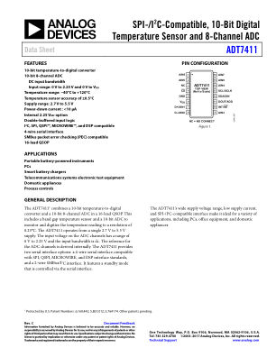 ADT7411 数据手册首页