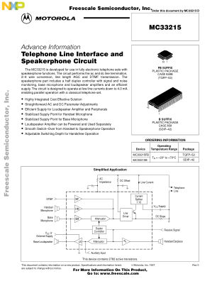 MC33215 datasheet cover page