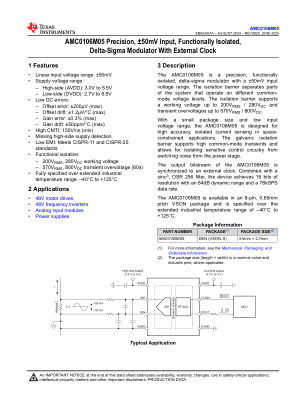 AMC0106M05 datasheet cover page