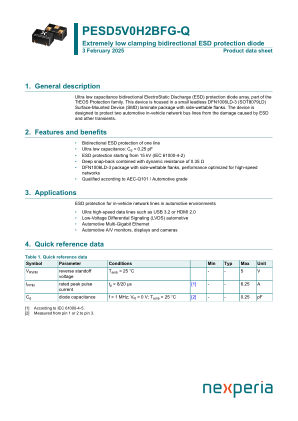 PESD5V0H2BFG-QZ datasheet cover page
