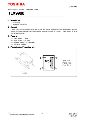TLX9906 datasheet cover page