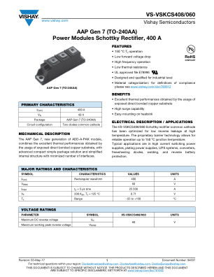 VS-VSKCS408 datasheet cover page