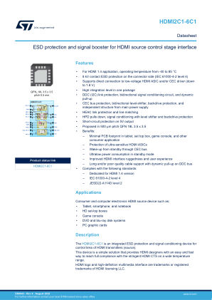 HDMI2C1-6C1 datasheet cover page