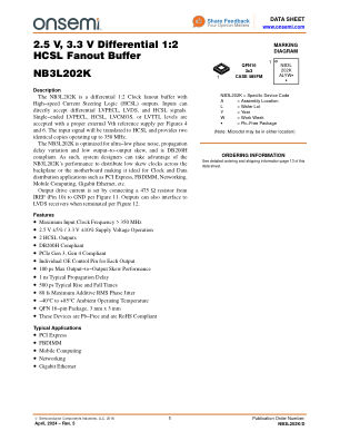 NB3L202K 数据手册首页
