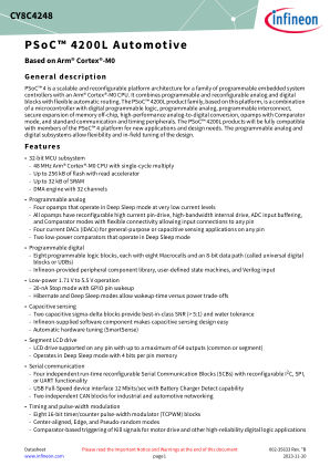 PSOC-TM-4200L datasheet cover page