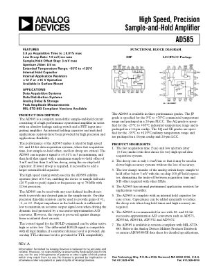 AD585 数据手册首页