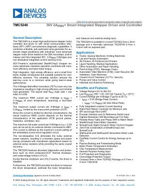 TMC5240 datasheet cover page