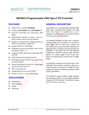 AW35615ACSR datasheet cover page