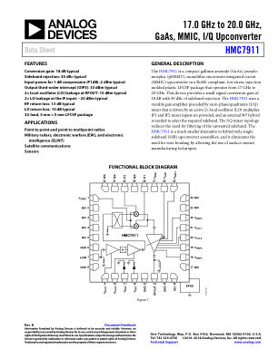 HMC7911 datasheet cover page