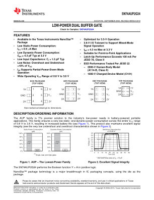 SN74AUP2G34 datasheet cover page