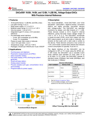 DAC80501 datasheet cover page