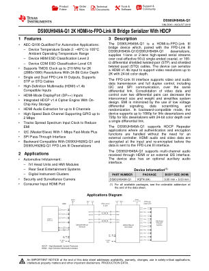 DS90UH949A-Q1 数据手册首页