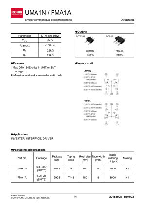 UMA1N datasheet cover page