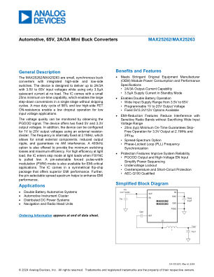 MAX25262-MAX25263 datasheet cover page
