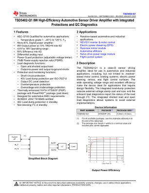 TSD5402-Q1 datasheet cover page