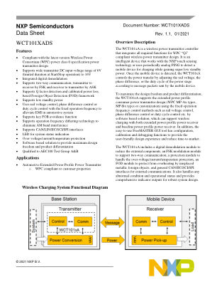 WCT101XADS 数据手册首页