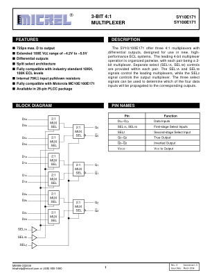 SY10E171JC-TR 数据手册首页