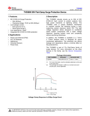 TVS5800 datasheet cover page