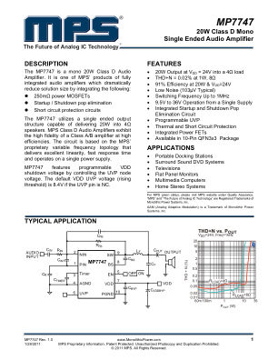 MP7747 datasheet cover page