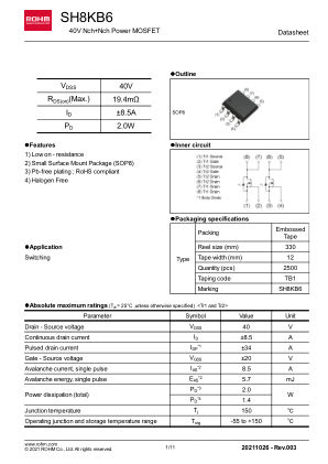 SH8KB6 数据手册首页