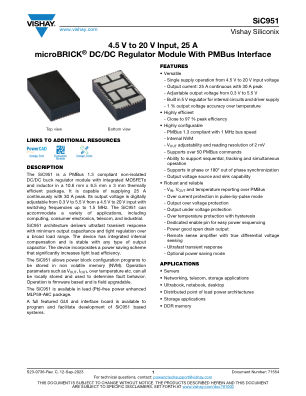 SIC951 datasheet cover page