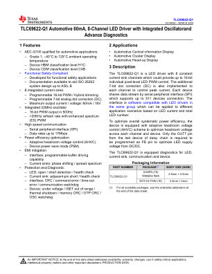 TLC69622-Q1 datasheet cover page