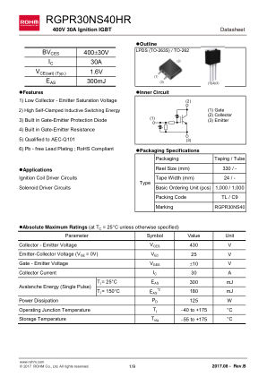RGPR30NS40HR 数据手册首页
