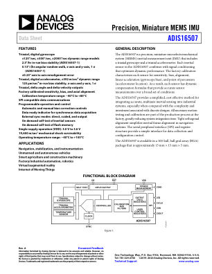 ADIS16507 数据手册首页