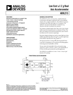 ADXL213 datasheet cover page