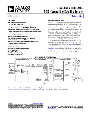 ADXL152 数据手册首页