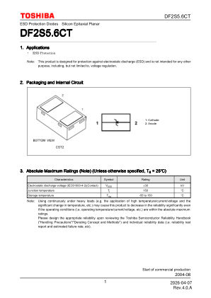 DF2S5.6CT datasheet cover page